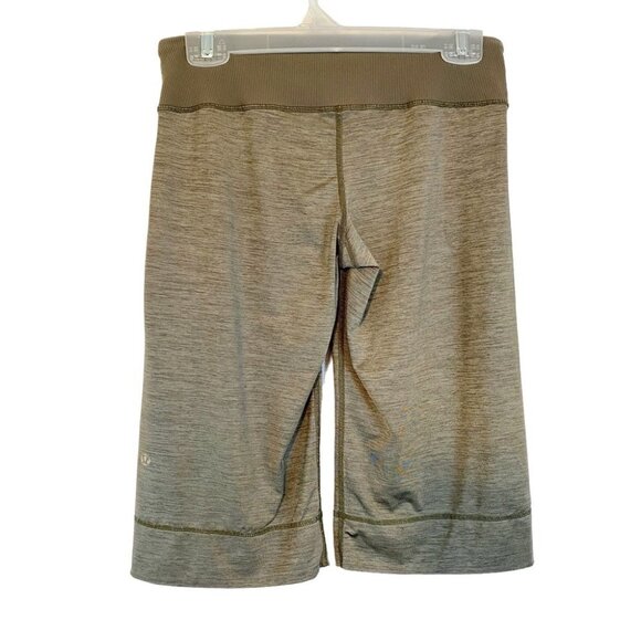 Lululemon Flow and Go Crop  Ladies 4 Heathered Moss Green - Picture 2 of 11